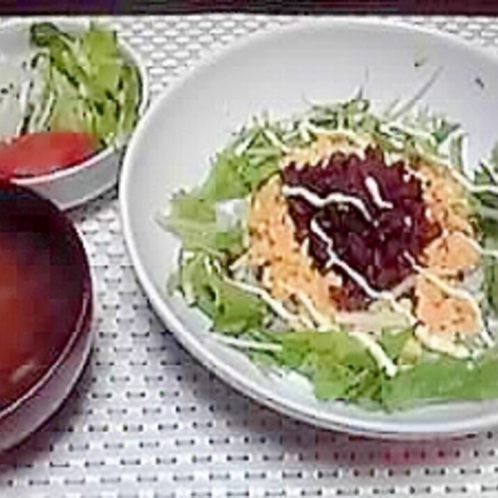 我が家の簡単３色丼～カフェ風～♪